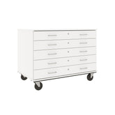 36" Tall Assembled Five Drawer Mobile Storage Cabinet with Lock - 80392 F36 - Steven's I.D.SYSTEMS®